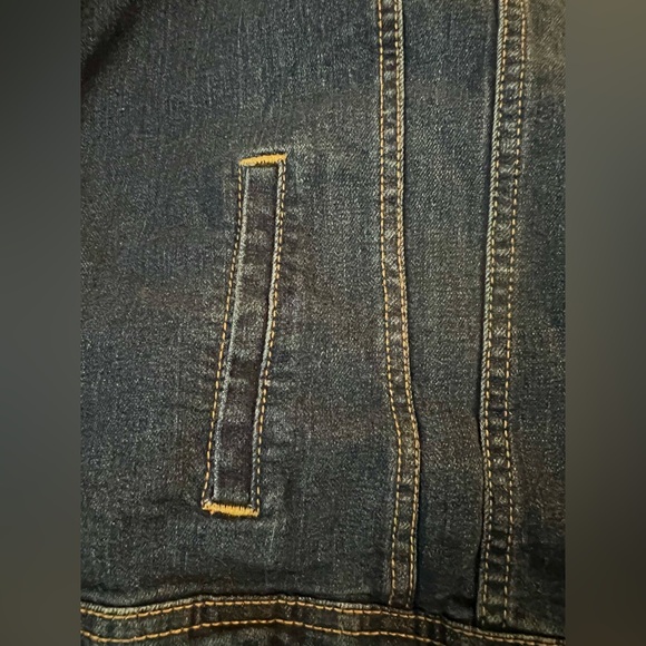 Old Navy Jean Jacket Size L Button Sides Western - Picture 10 of 13